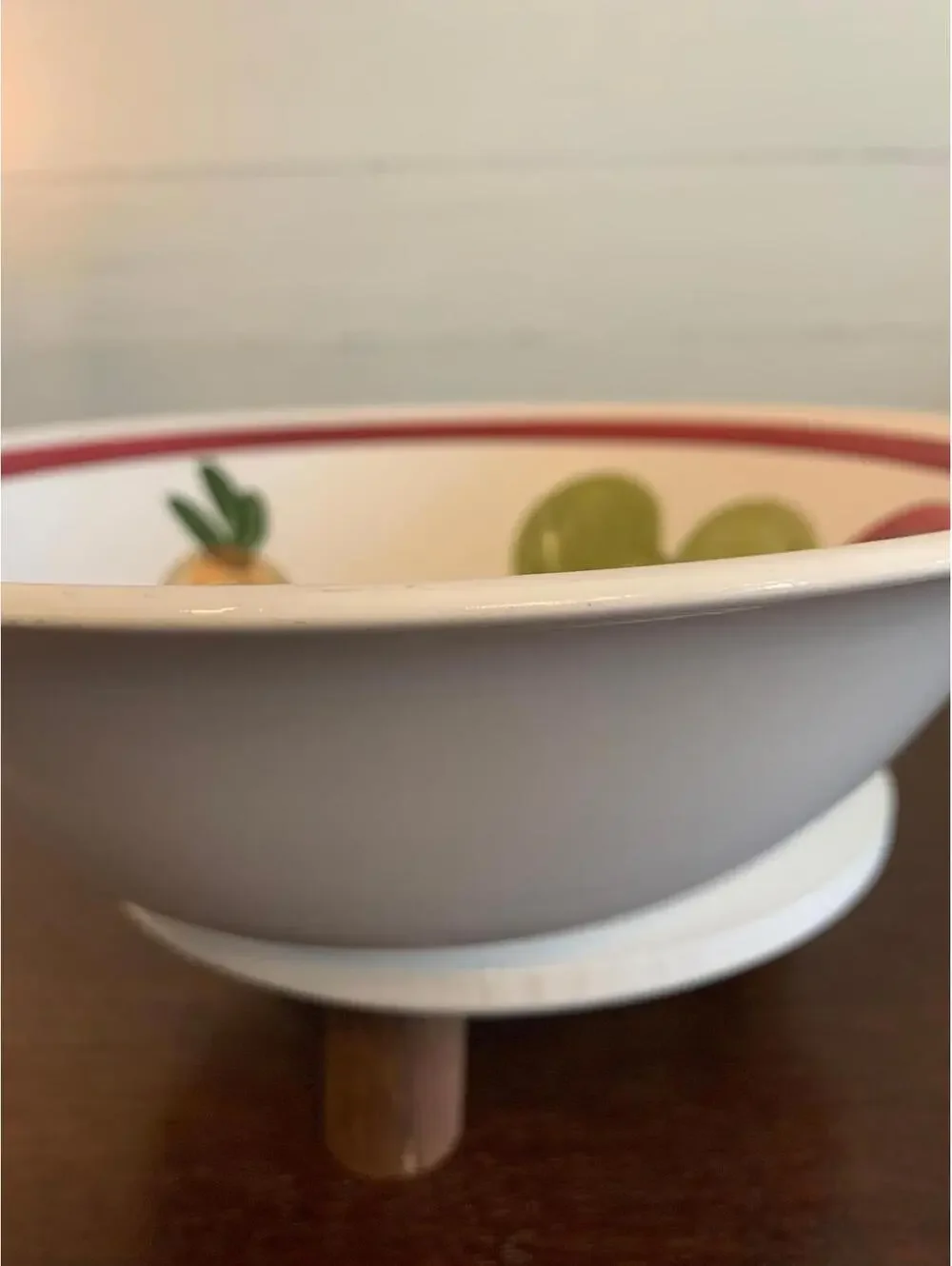 Vintage Yamasho Ironstone Vegetable Pattern Serving Bowl